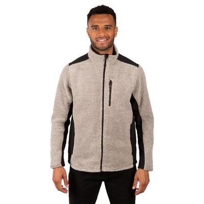 Heren farantino fleece jacket (donkergrijze streep)