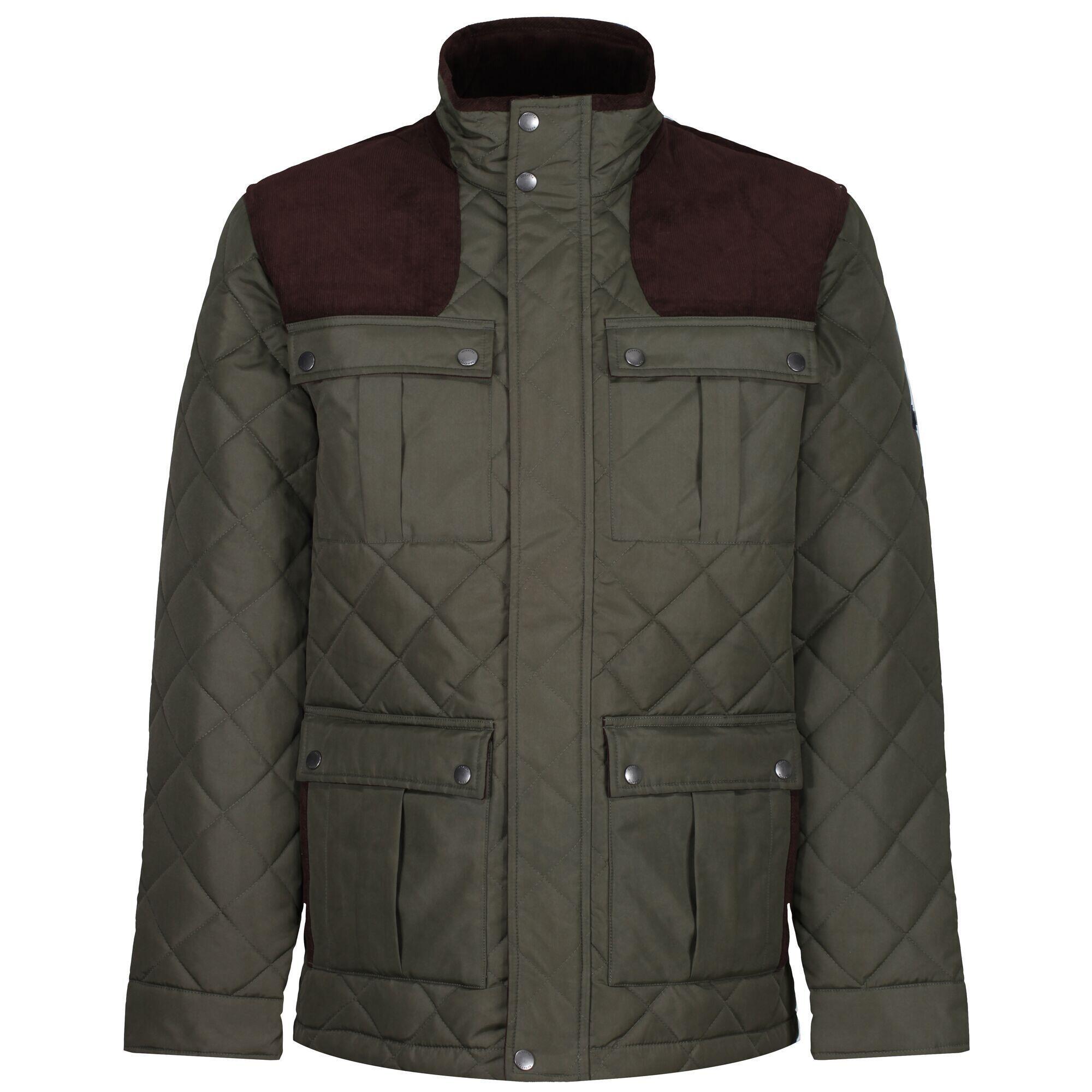 REGATTA Mens Padbury Quilted Jacket (Dark Khaki)