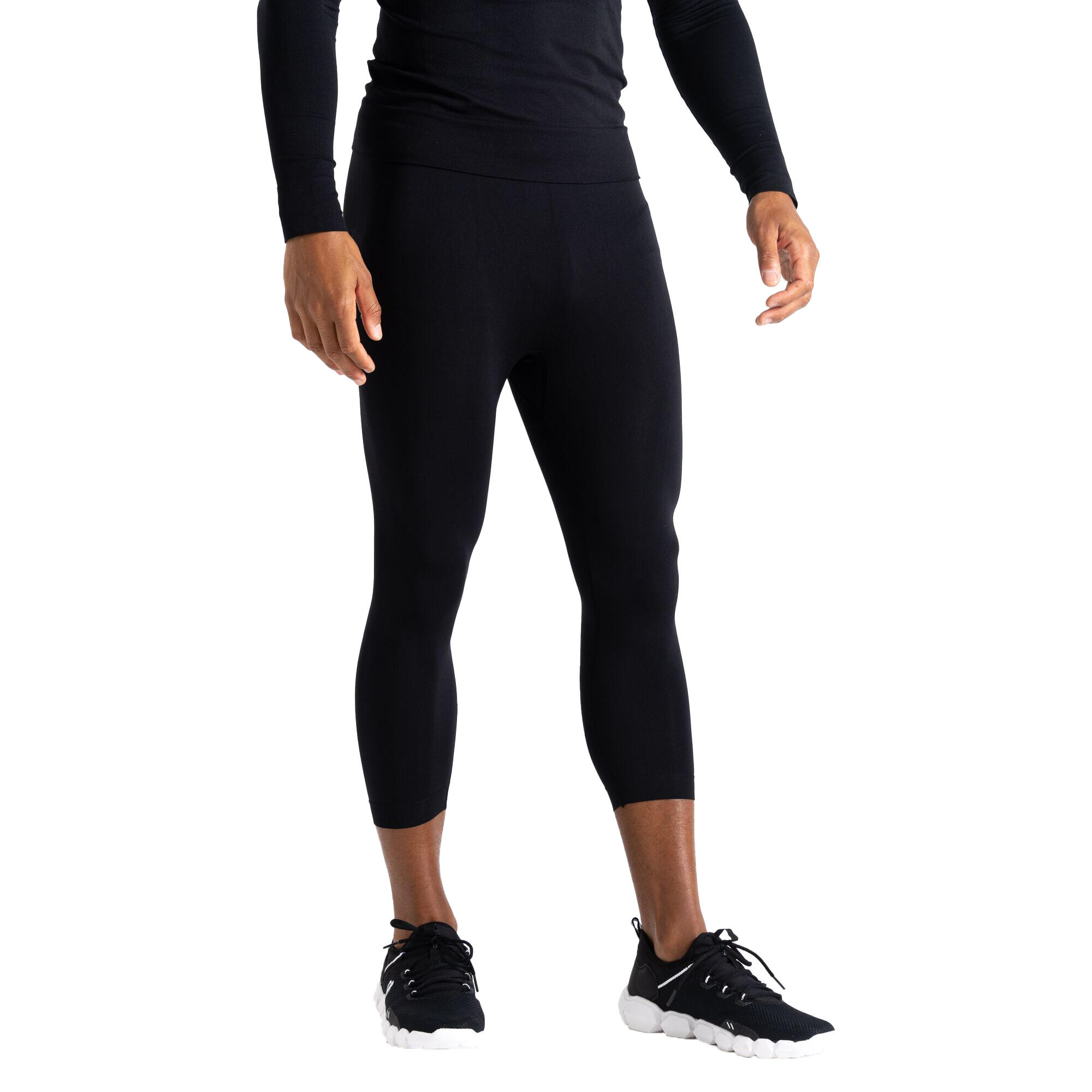 Mens In The Zone II Thermal 3/4 Leggings (Black) 1/4