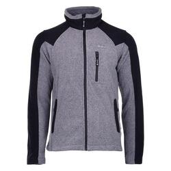 Heren Monar Full Zip Fleecejack (Ebbenhoutkleurig gemêleerd/zwart)