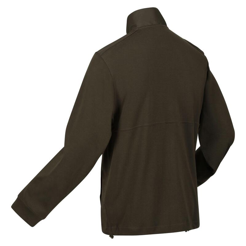 Heren Leveson Full Zip Fleecejack (Donkere Khaki)