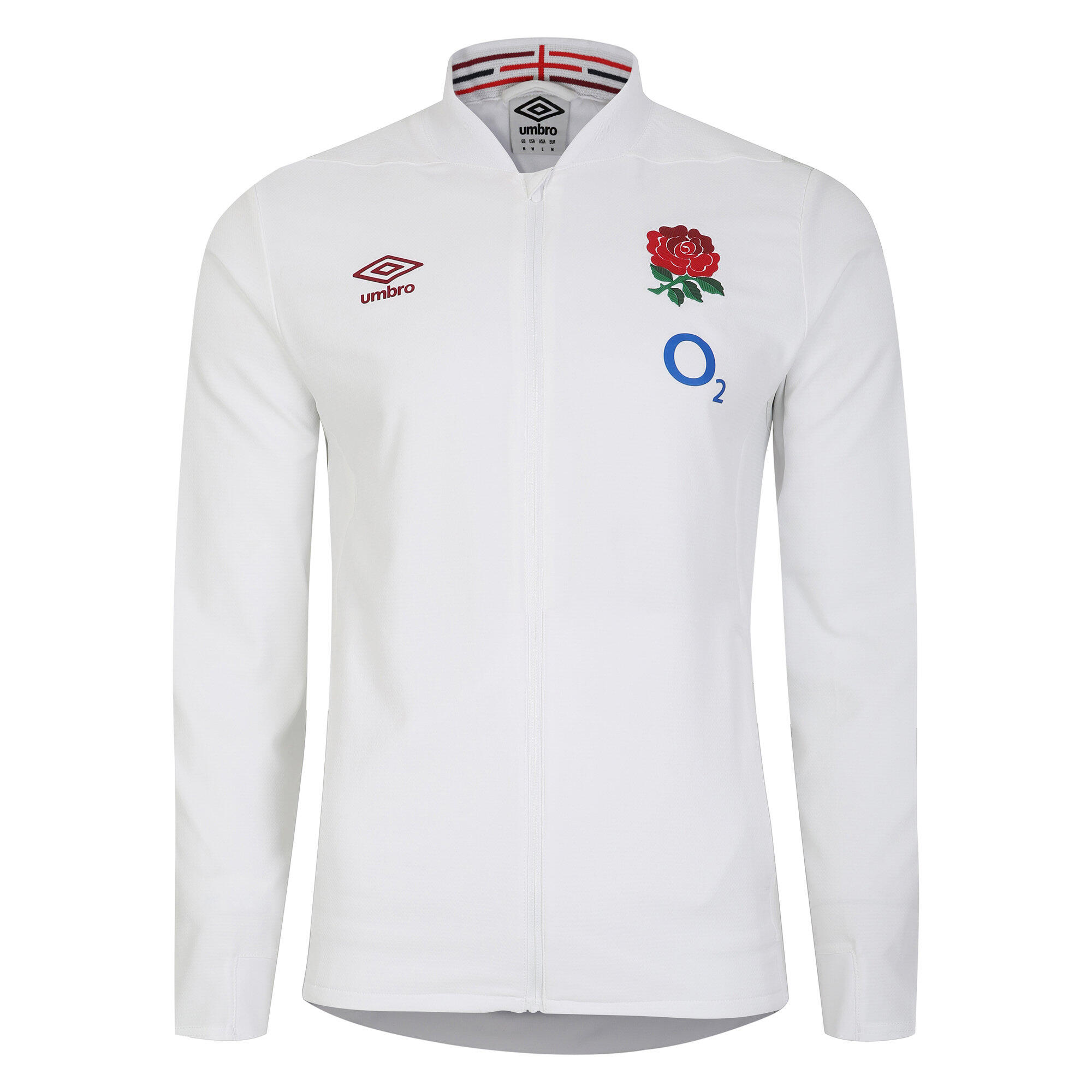 UMBRO Mens 23/24 England Rugby Anthem Jacket (Brilliant White/Foggy Dew)