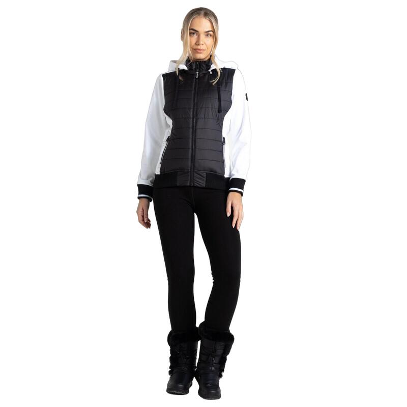 Dames Fend Hooded Jacket (Zwart/Wit)