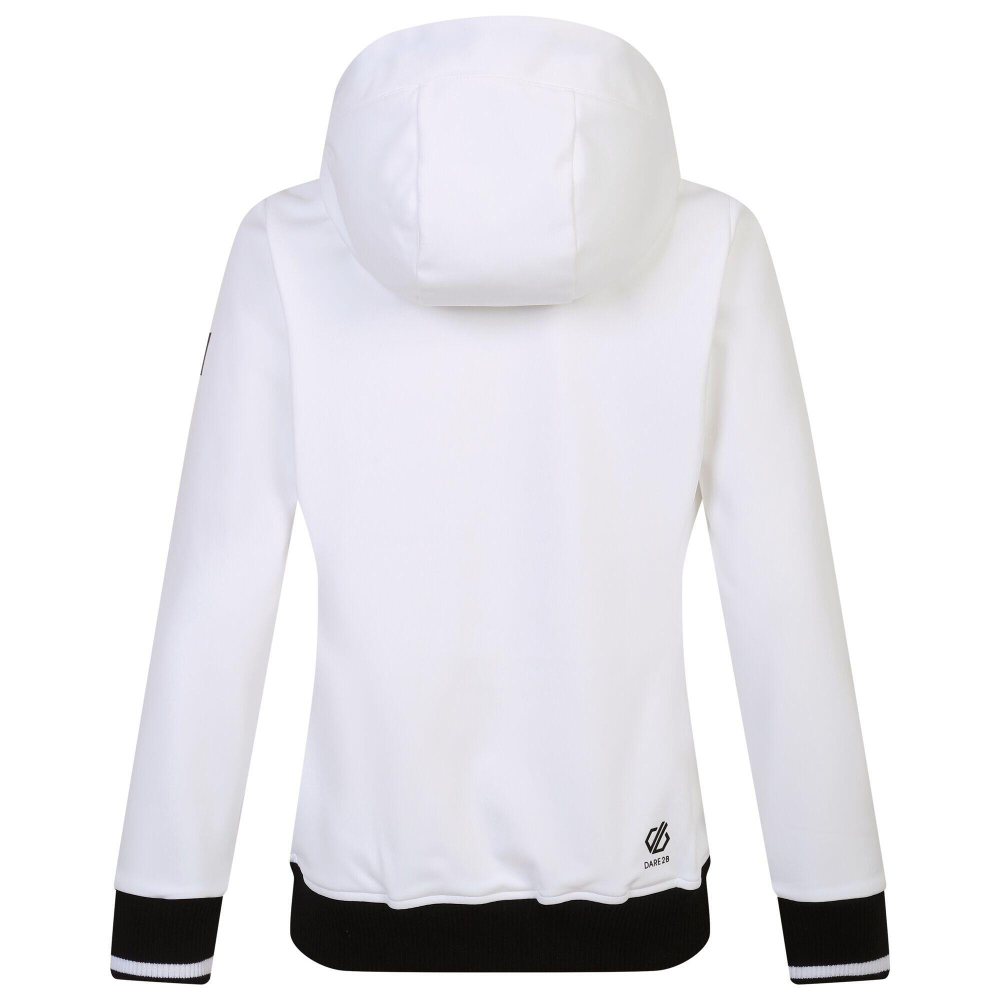 Womens/Ladies Fend Hooded Jacket (Black/White) 2/5