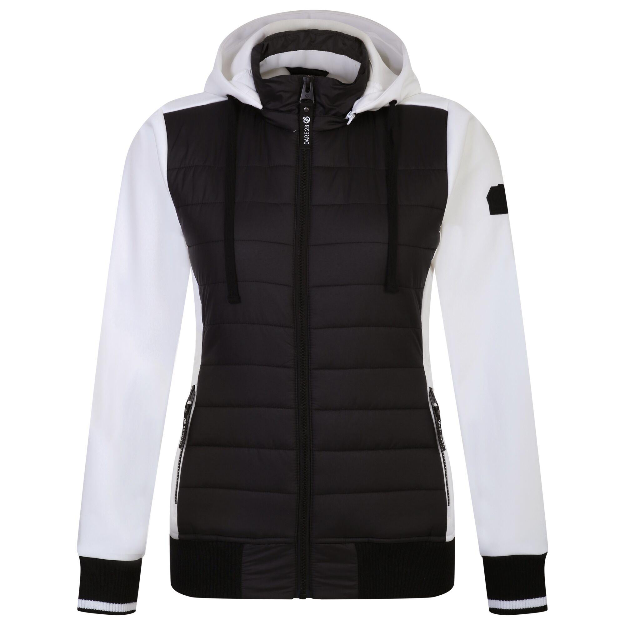 DARE 2B Womens/Ladies Fend Hooded Jacket (Black/White)