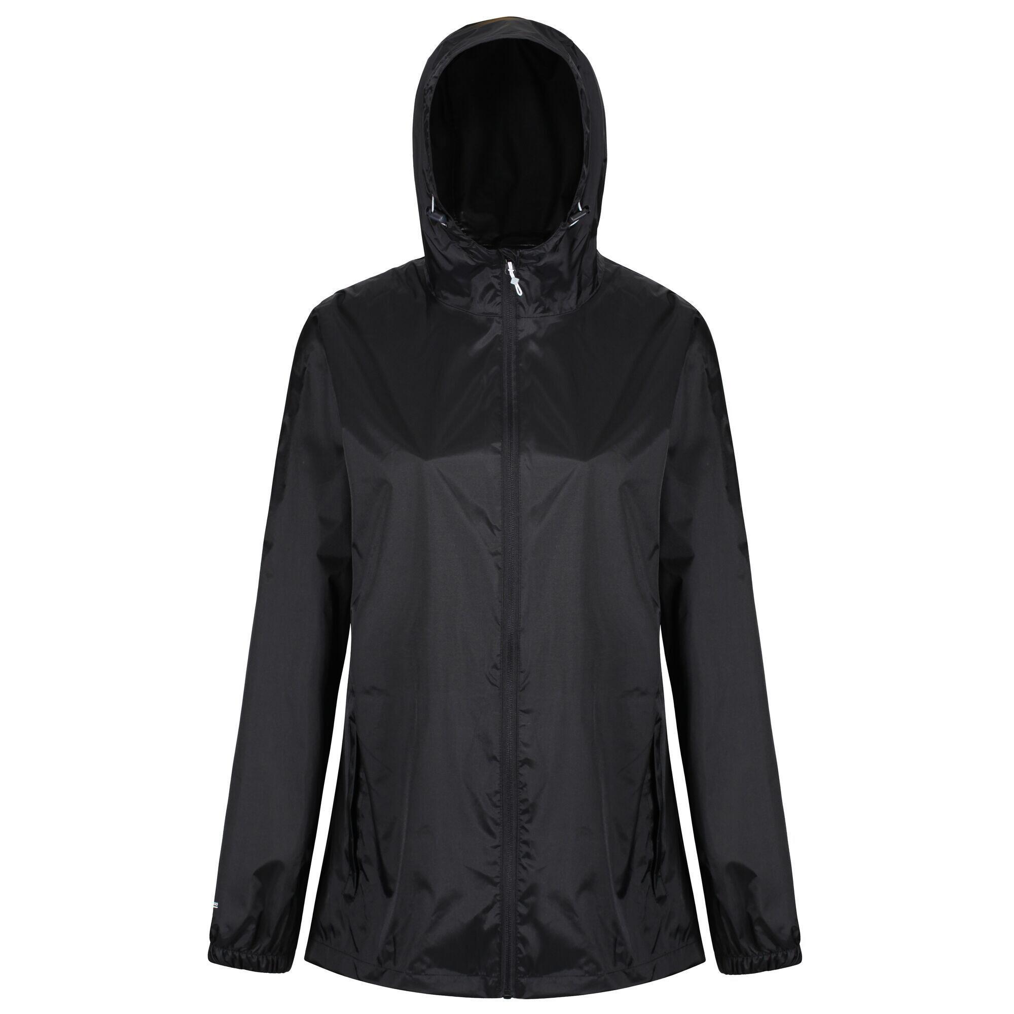 Womens/Ladies Packaway Waterproof Jacket (Black) 1/5