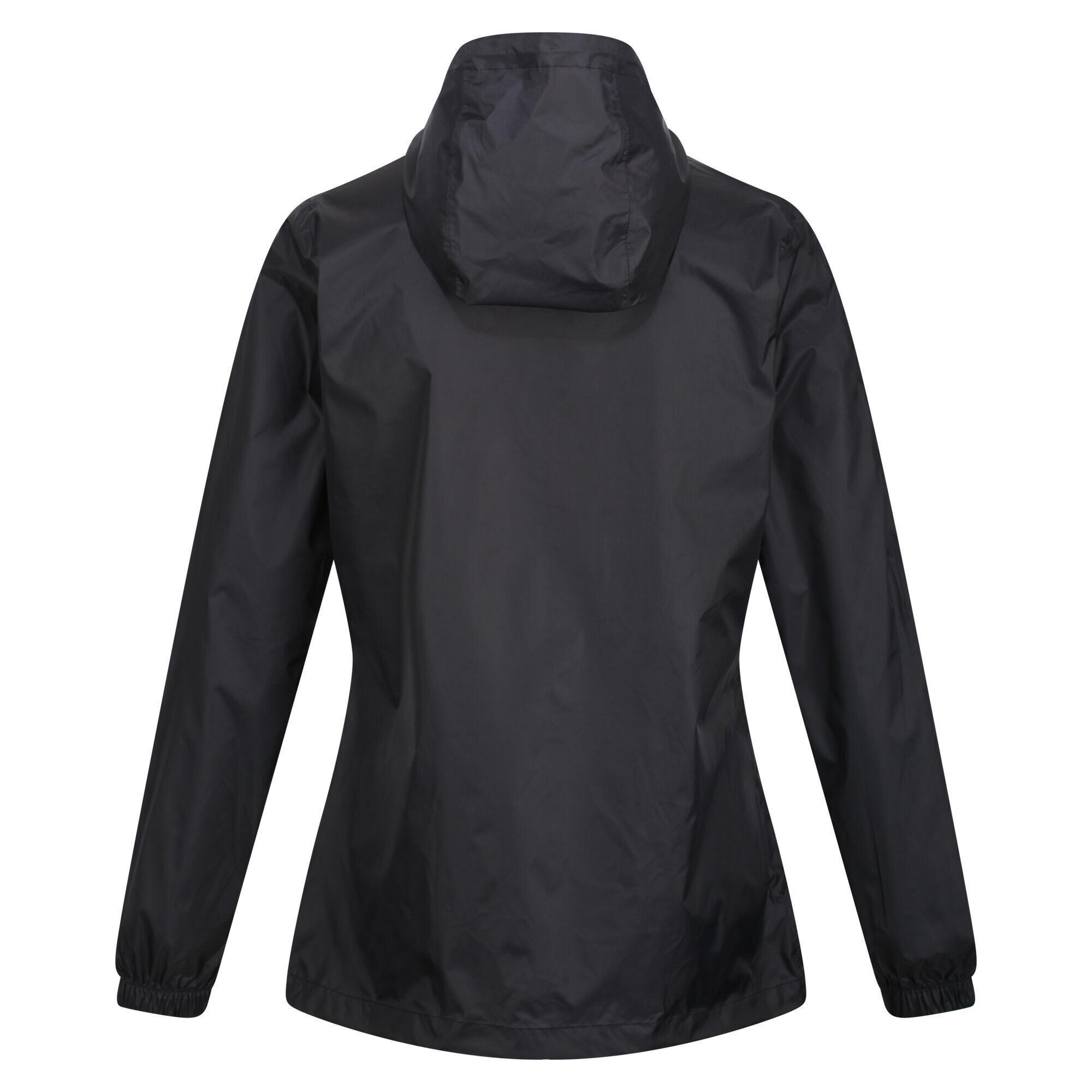Womens/Ladies Packaway Waterproof Jacket (Black) 2/5