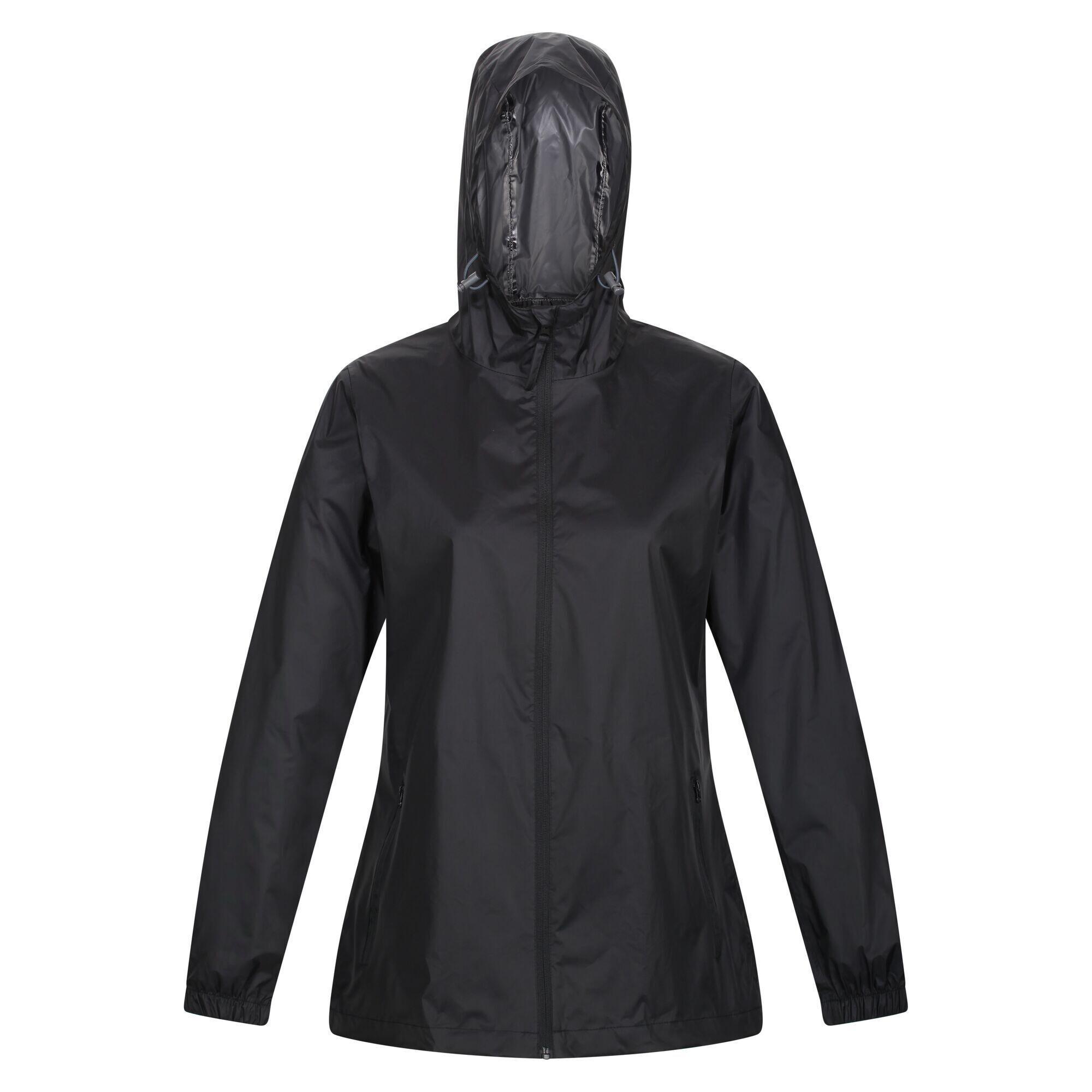 Womens/Ladies Packaway Waterproof Jacket (Black) 4/5