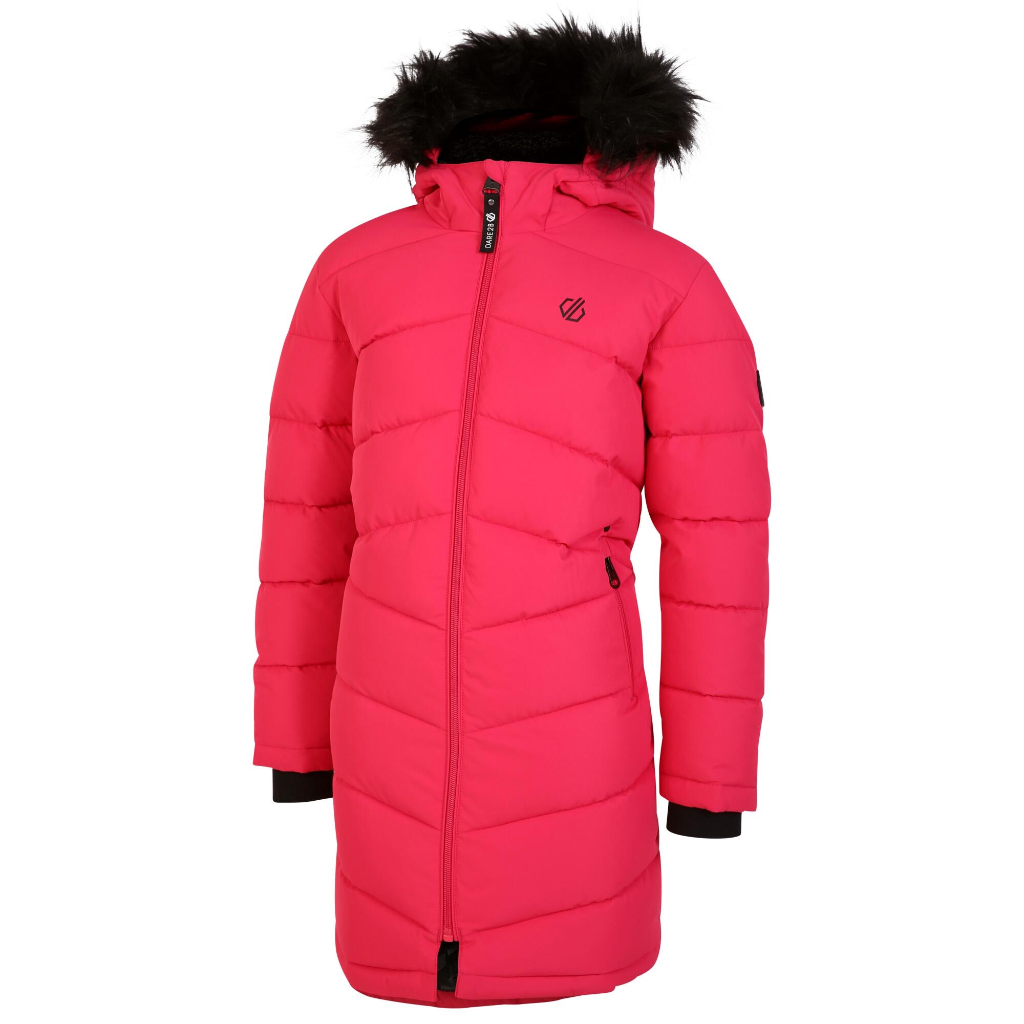 Girls Striking III Quilted Parka (Berry Pink) 3/5