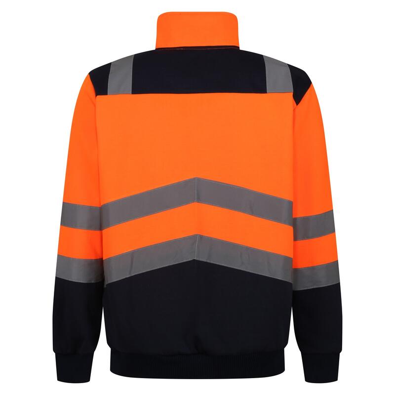 Heren Pro Quarter Zip HiVis Vest (Oranje/Zwaar)