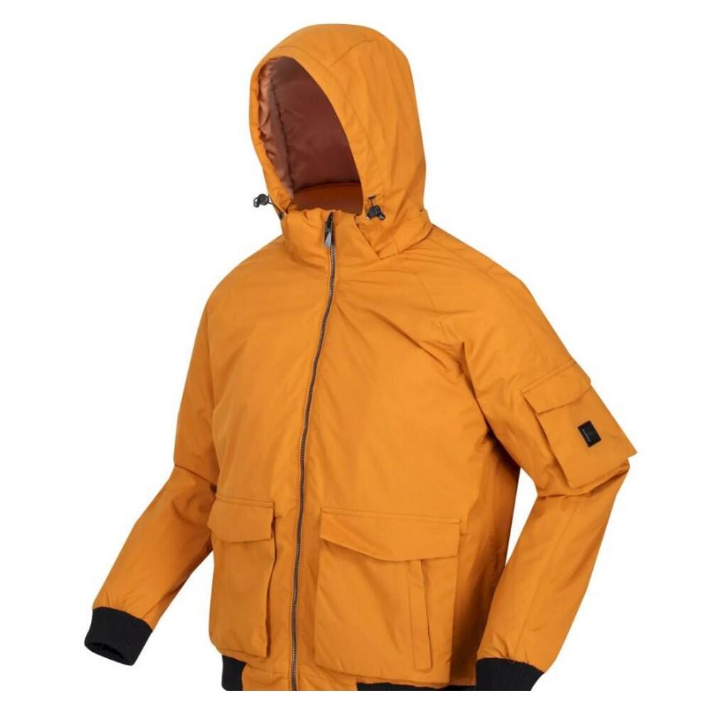 Mens Faizan Hooded Waterproof Jacket (Cathay Spice) 3/4