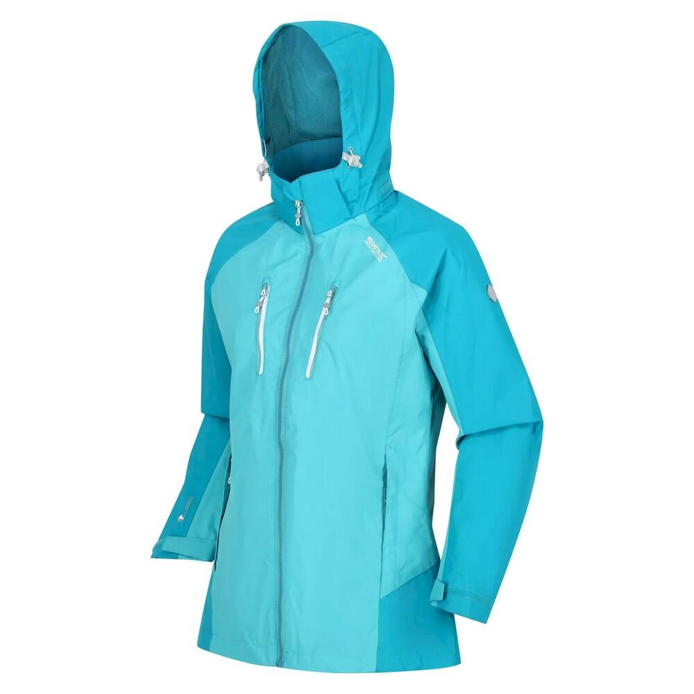 Womens/Ladies Calderdale IV Waterproof Jacket (Turquoise/Enamel) 3/5