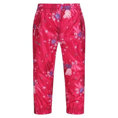 SopraPantaloni Floreale Peppa Pig Impermeabile Bambini Regatta Pack It Pink