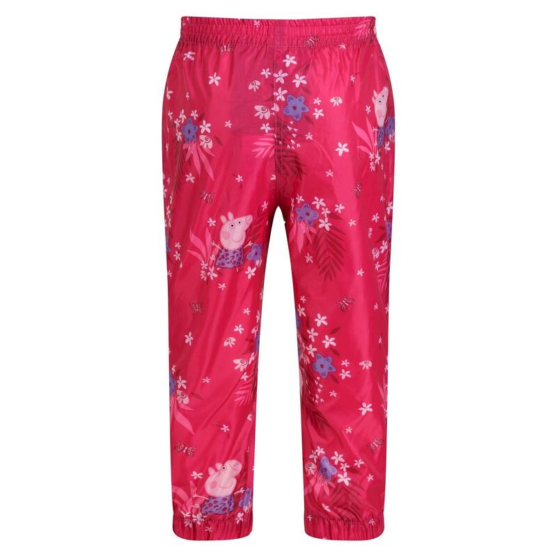 Pantaloni Drumeții În Natură Regatta Pack It Impermeabila Imprimeu Floral Copii