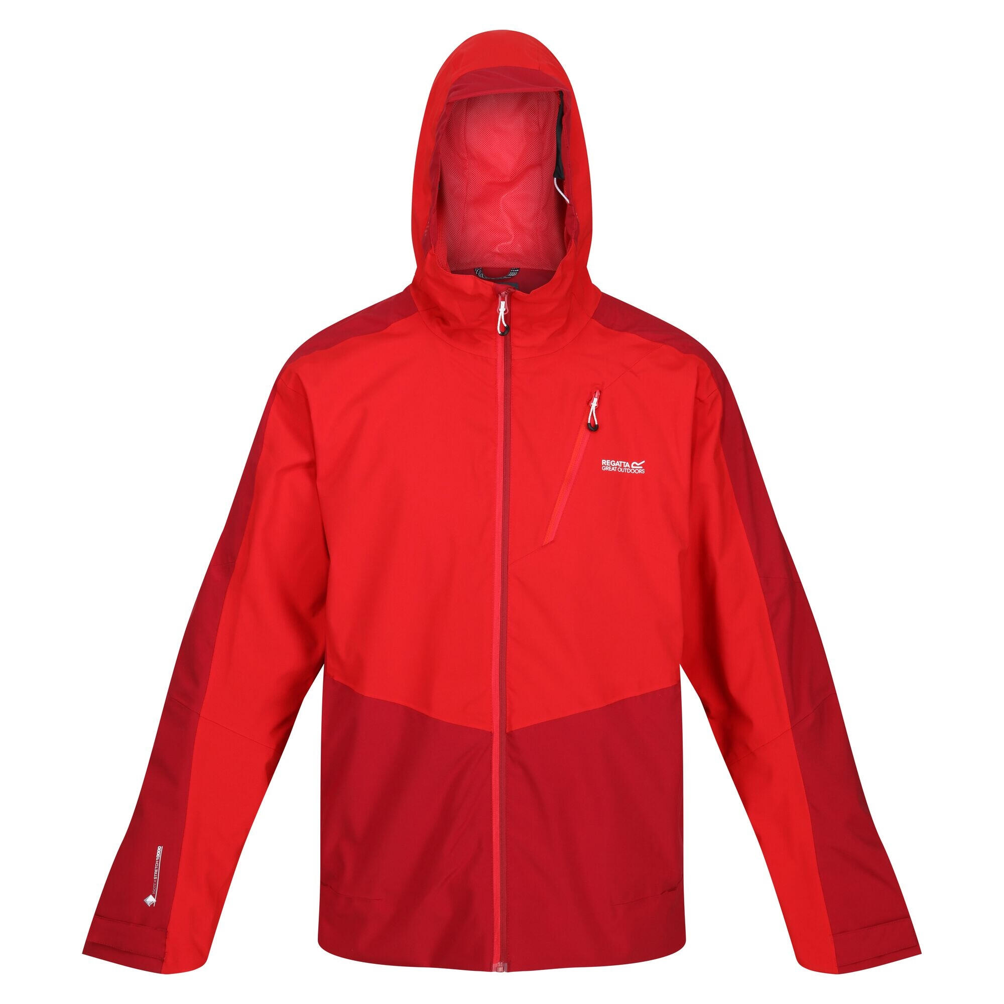 REGATTA Mens Highton Stretch II Waterproof Jacket (Chinese Red/Dark Red)