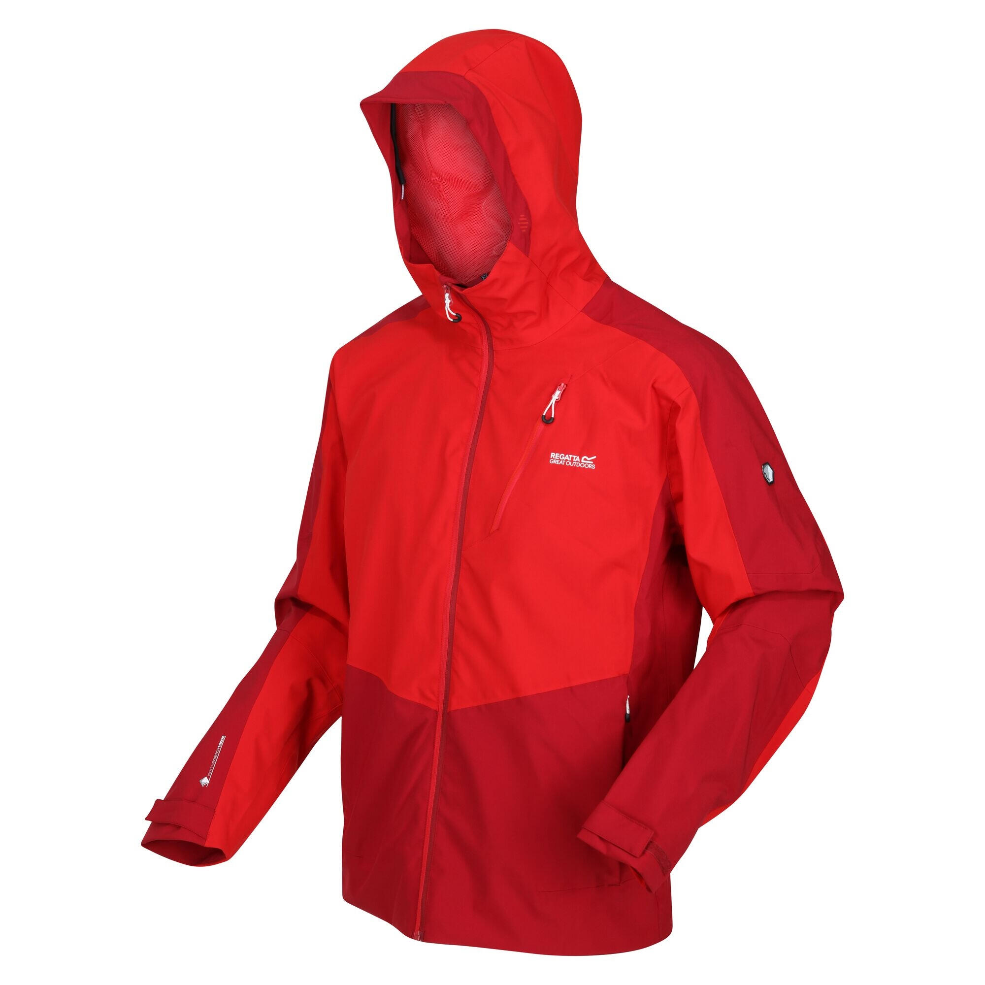 Mens Highton Stretch II Waterproof Jacket (Chinese Red/Dark Red) 3/4
