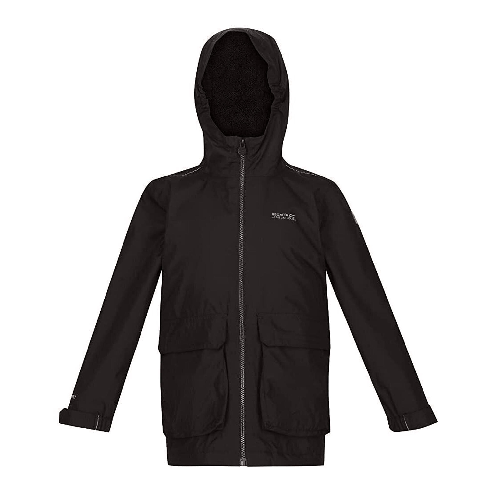 Childrens/Kids Salman Insulated Waterproof Jacket (Black) 1/4