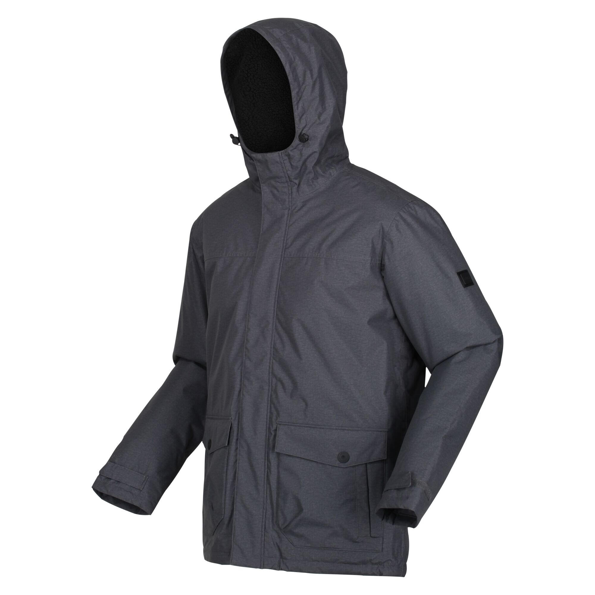 Mens Sterlings III Insulated Waterproof Jacket (Dark Grey Marl) 3/4