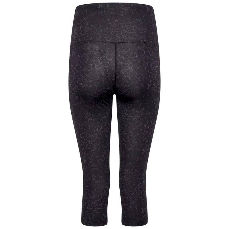 Leggings 3/4 Influential II Diseño Estampados Moleculares para Mujer Negro