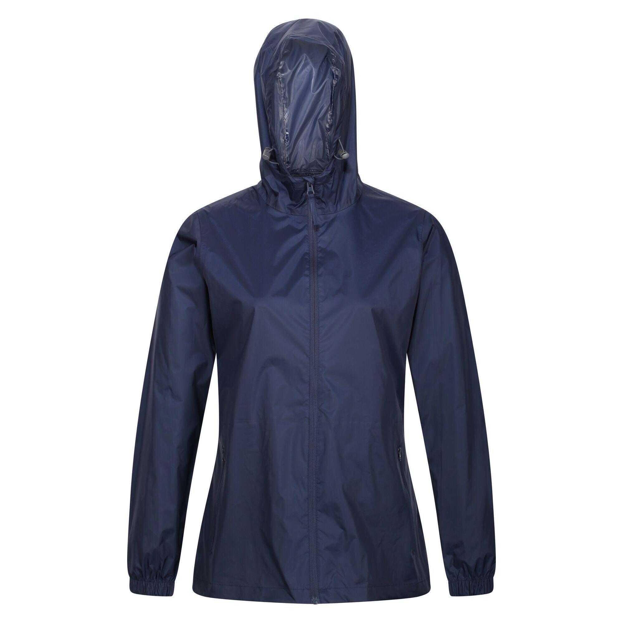 Womens/Ladies Packaway Waterproof Jacket (Navy) 4/5