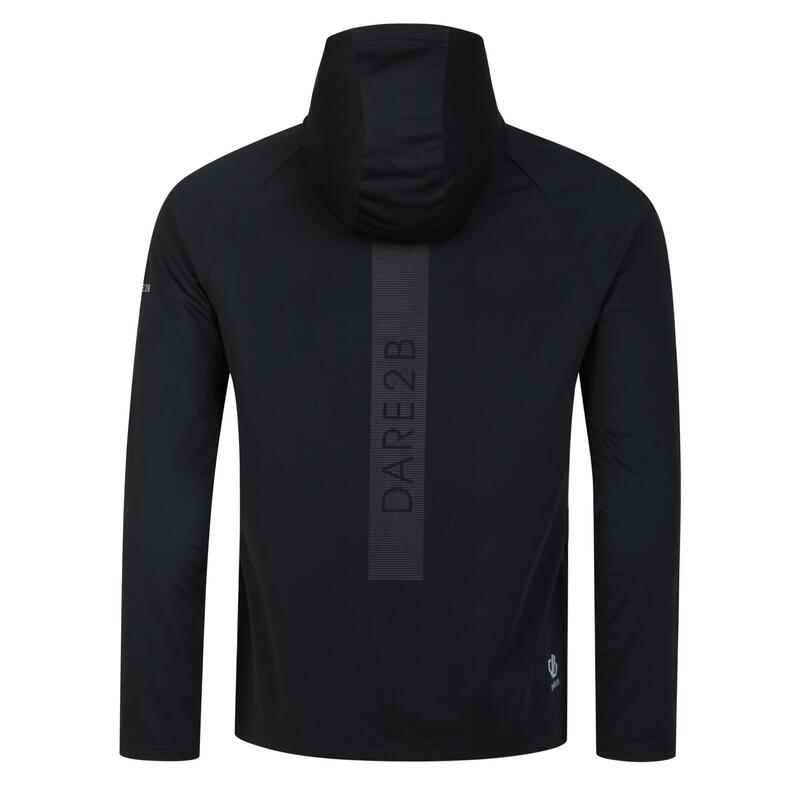 Felpa Con Cappuccio Fitness Uomo Dare 2B Sprinted Nero