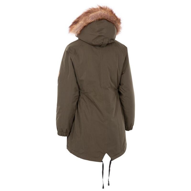 Dames Celebrity Geïsoleerd Extra Lange Parka Jas (Donkere wijnstok)