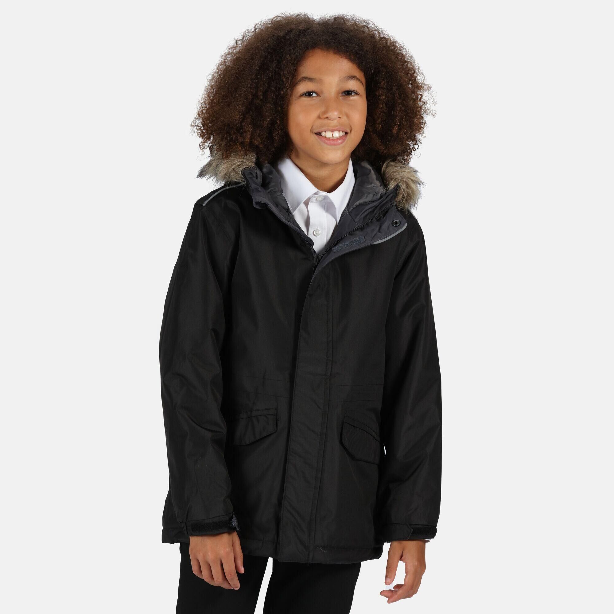 REGATTA Childrens Cadet Parka Jacket (Black)