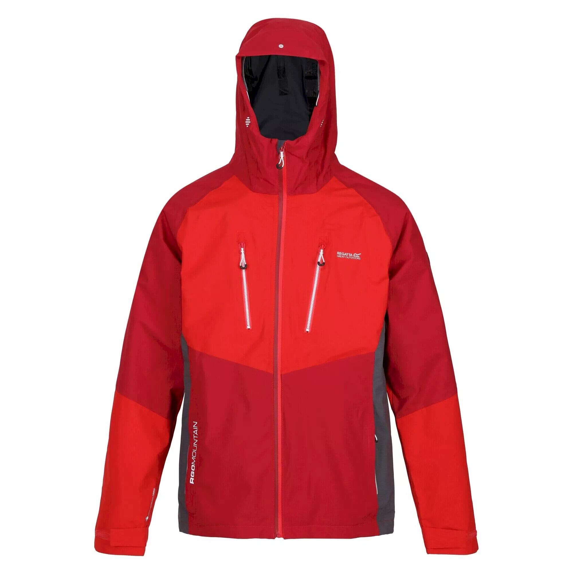 REGATTA Mens Sacramento VIII Waterproof Jacket (Dark Red/Chinese Red)