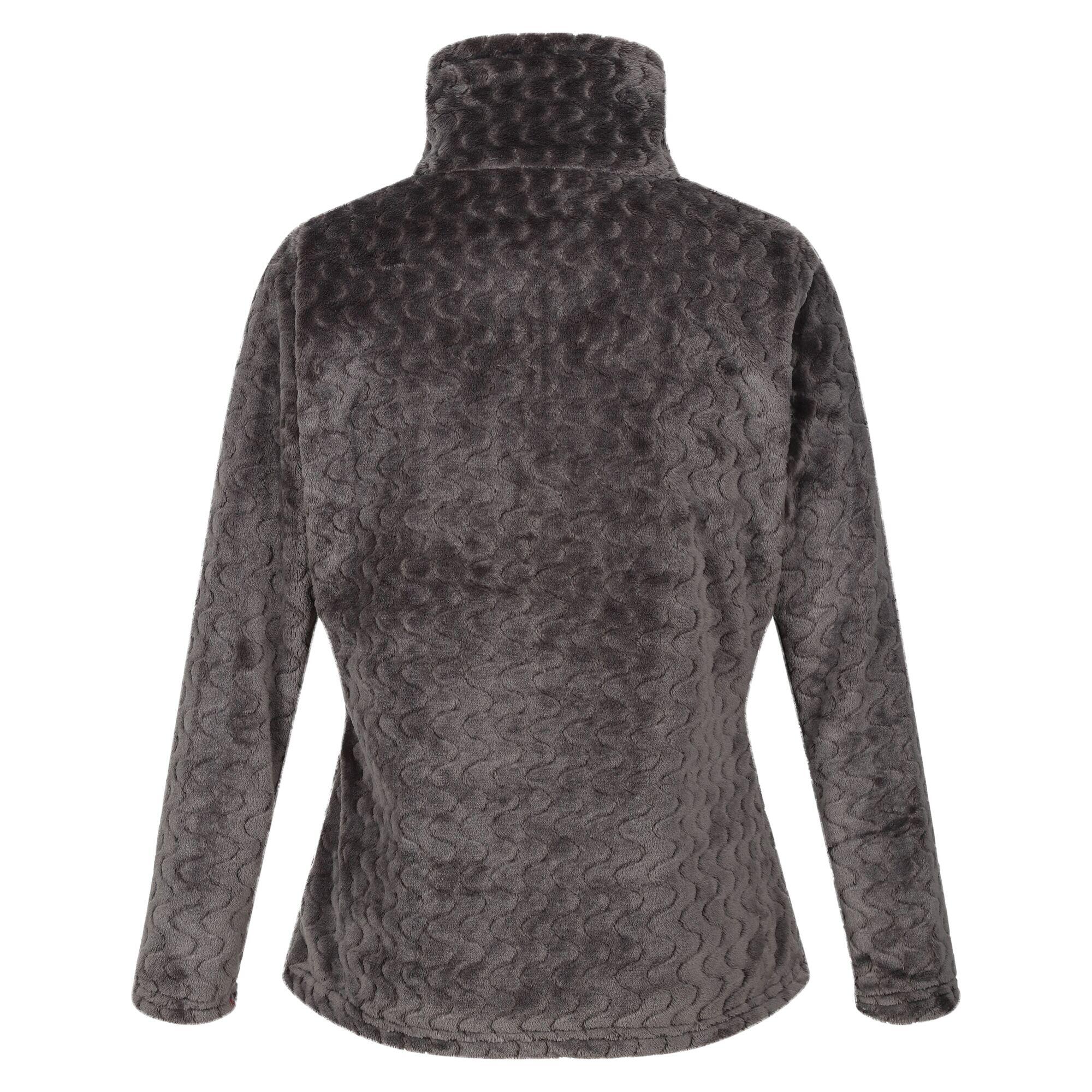 Womens/Ladies Heloise Wavy Fleece Full Zip Fleece Jacket (Dark Grey) 2/5