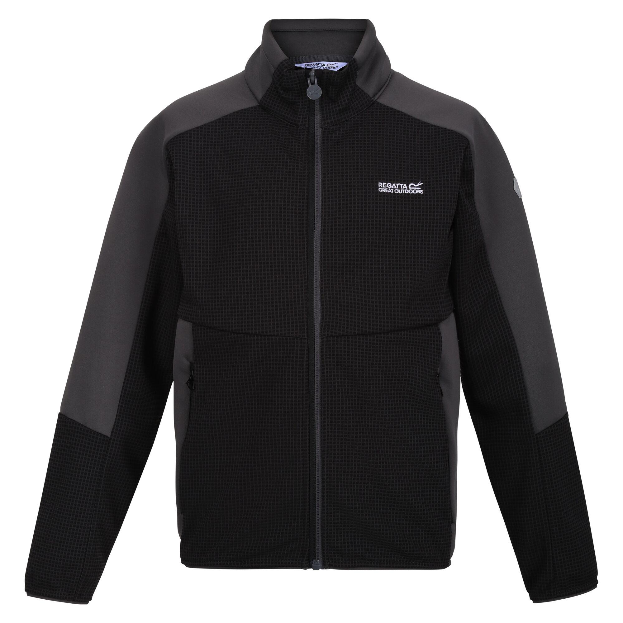 Childrens/Kids Highton II Fleece Jacket (Black/Seal Grey) 1/5