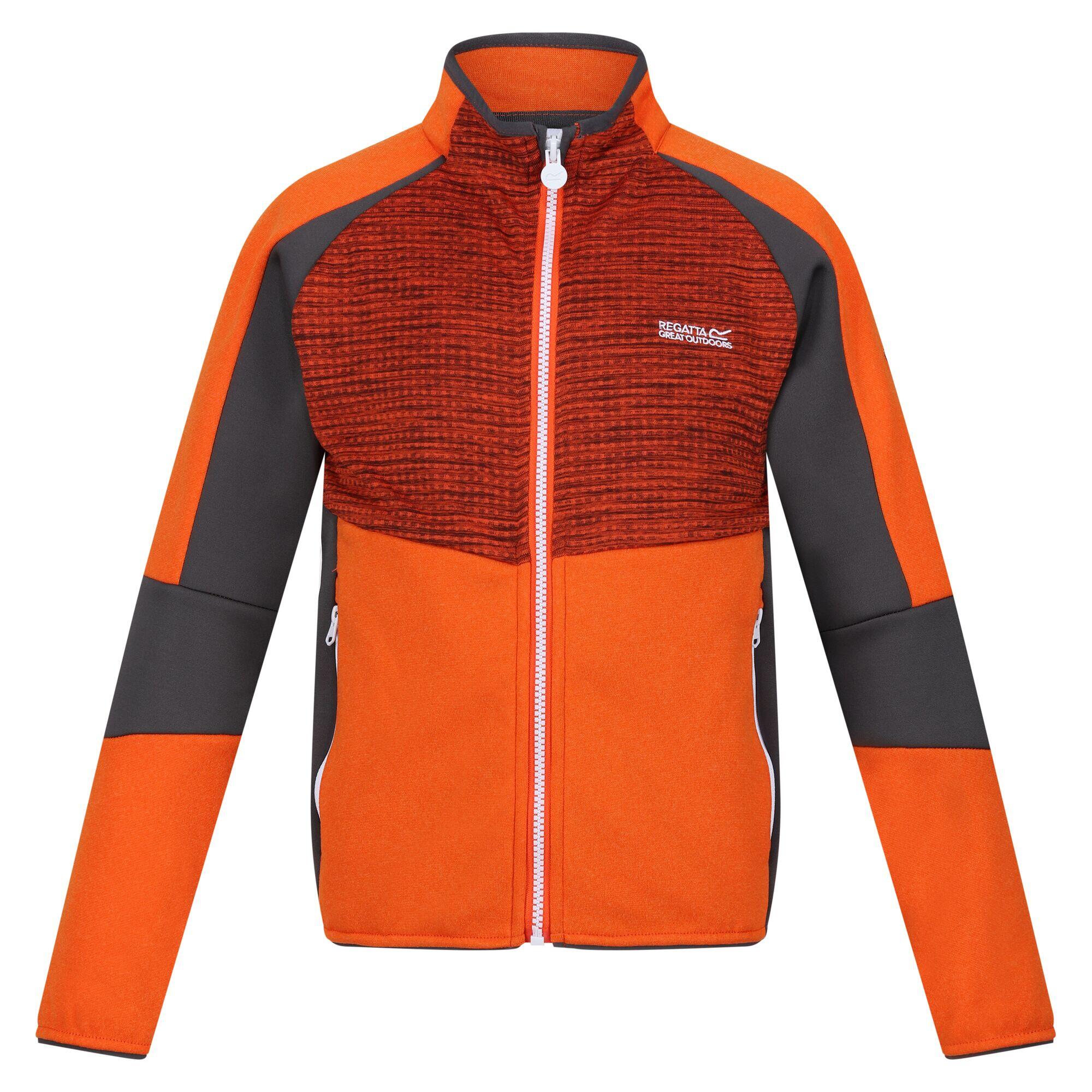 Childrens/Kids Oberon VII Marl Full Zip Fleece Jacket (Blaze Orange
