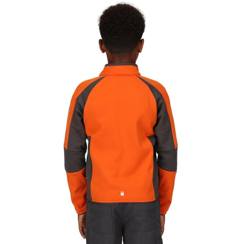 Veste polaire OBERON Enfant (Orange flamboyant / Gris phoque)