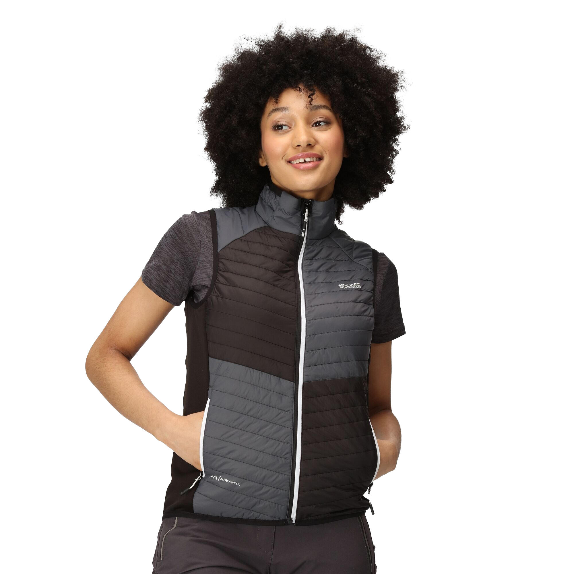 Dames Trutton Baffled Gilet (Afdichting Grijs/Zwart) 3/5