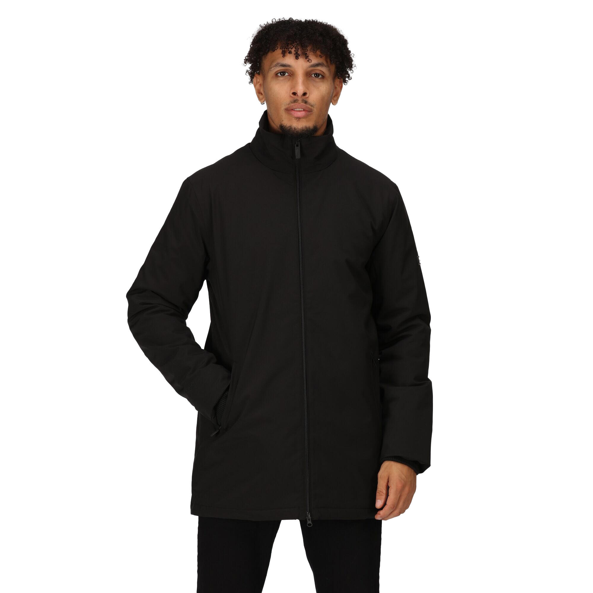 Mens Hampton Waterproof Jacket (Black) 3/5