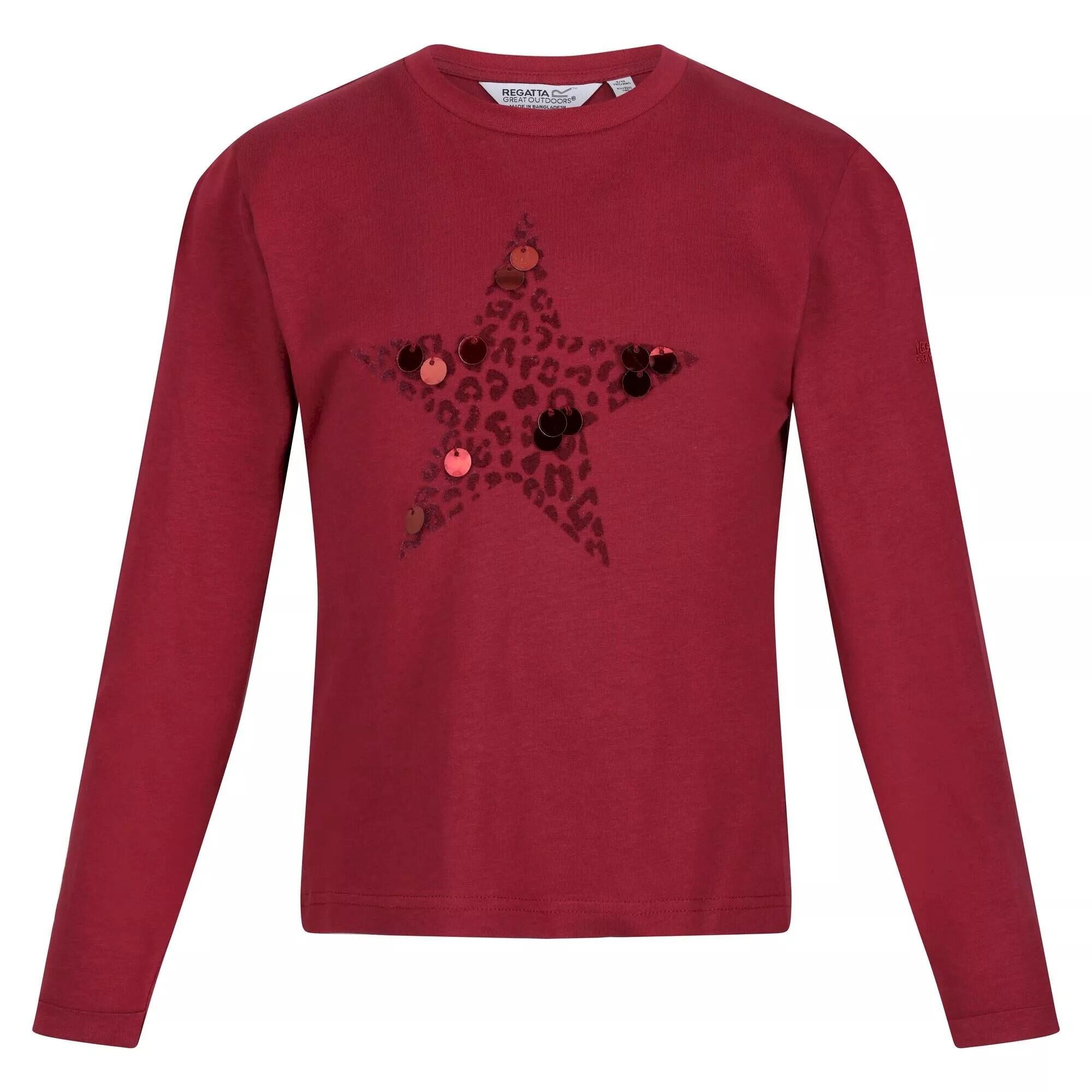 REGATTA Maglietta Stelle Manica Lunga Bambini Regatta Wenbie III Pimento Scuro