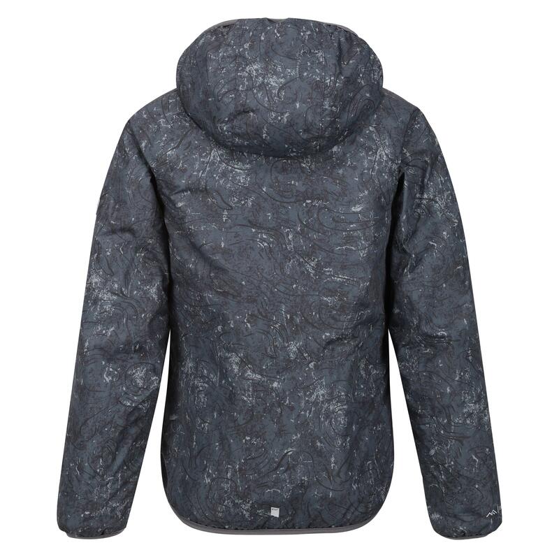 Chaqueta Impermeable Volcanics VII Estampado Terrain para Niños/Niñas Gris Seal