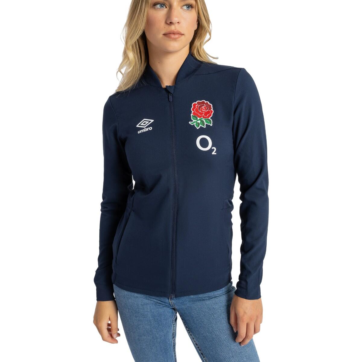 Womens/Ladies 23/24 England Rugby Anthem Jacket (Navy Blazer) 4/4