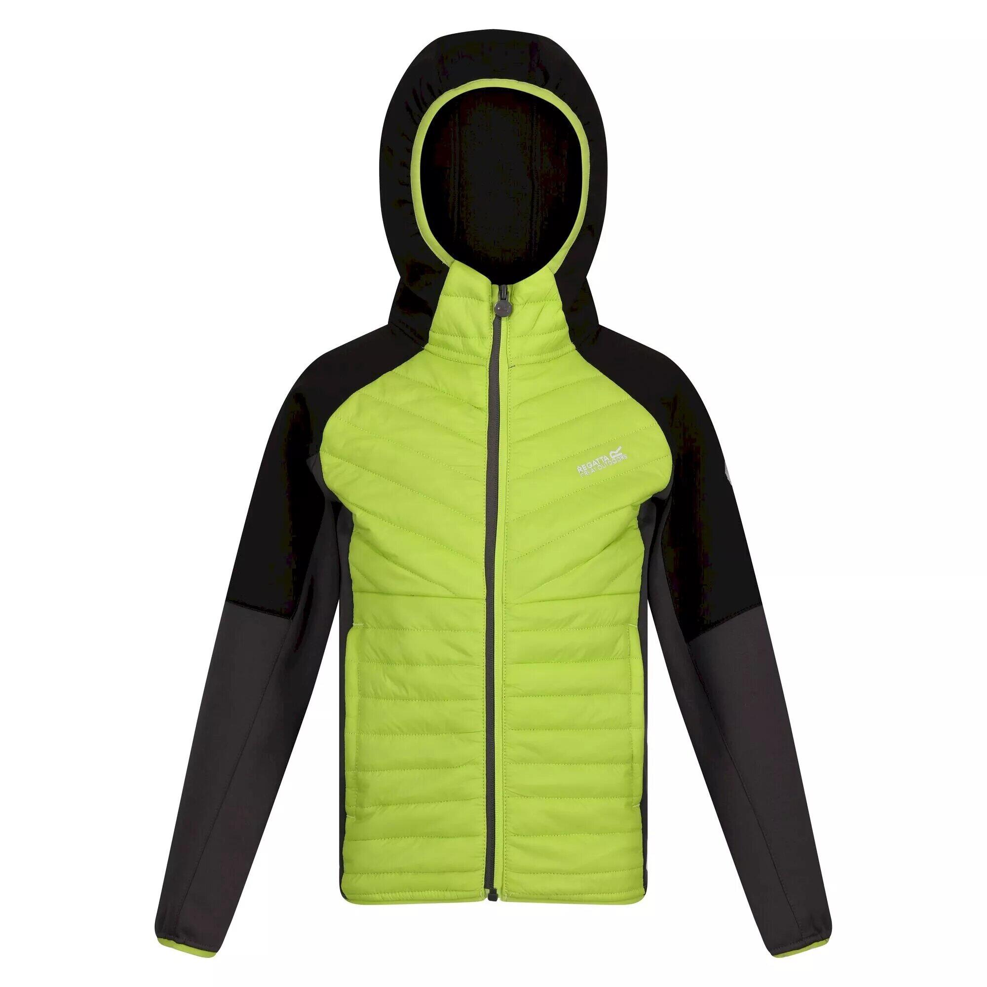 REGATTA Childrens/Kids Kielder Hybrid VI Jacket (Bright Kiwi/Dark Grey)