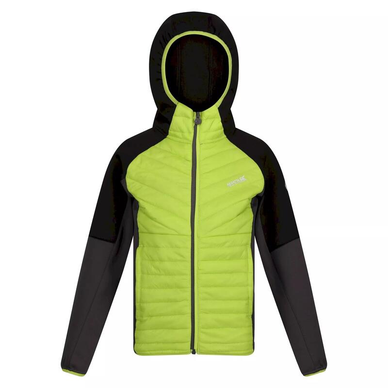 Veste KIELDER HYBRID Enfant (Vert kaki clair / Gris foncé)