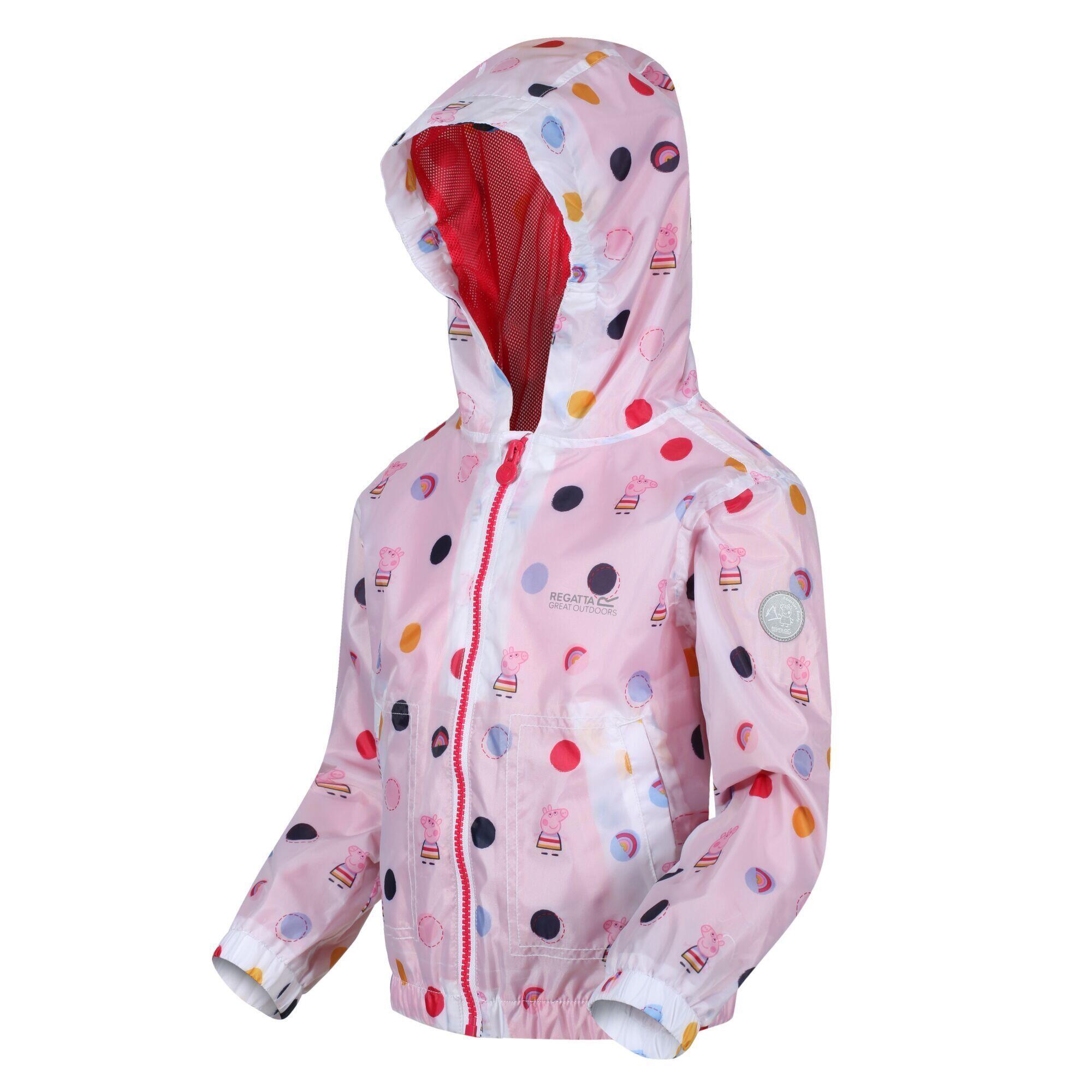Veste Imperméable Motif Peppa Pig Motif/style À Pois Enfant (Rose Clair) 3/5
