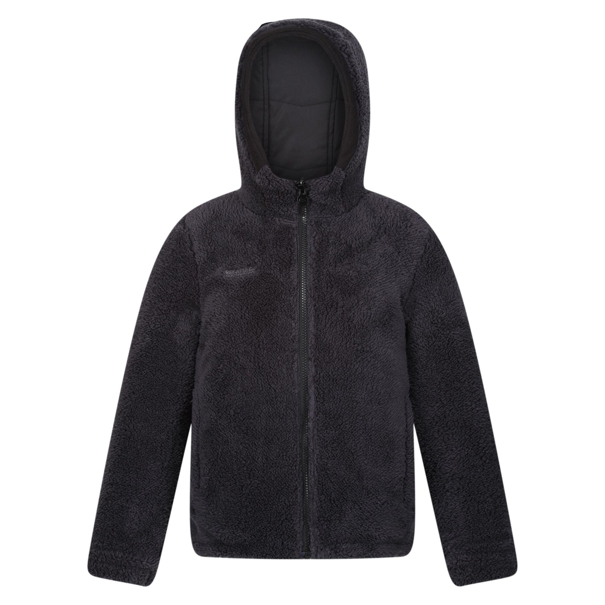 REGATTA Childrens/Kids Kyrell Plain Reversible Jacket (Black/Seal Grey)