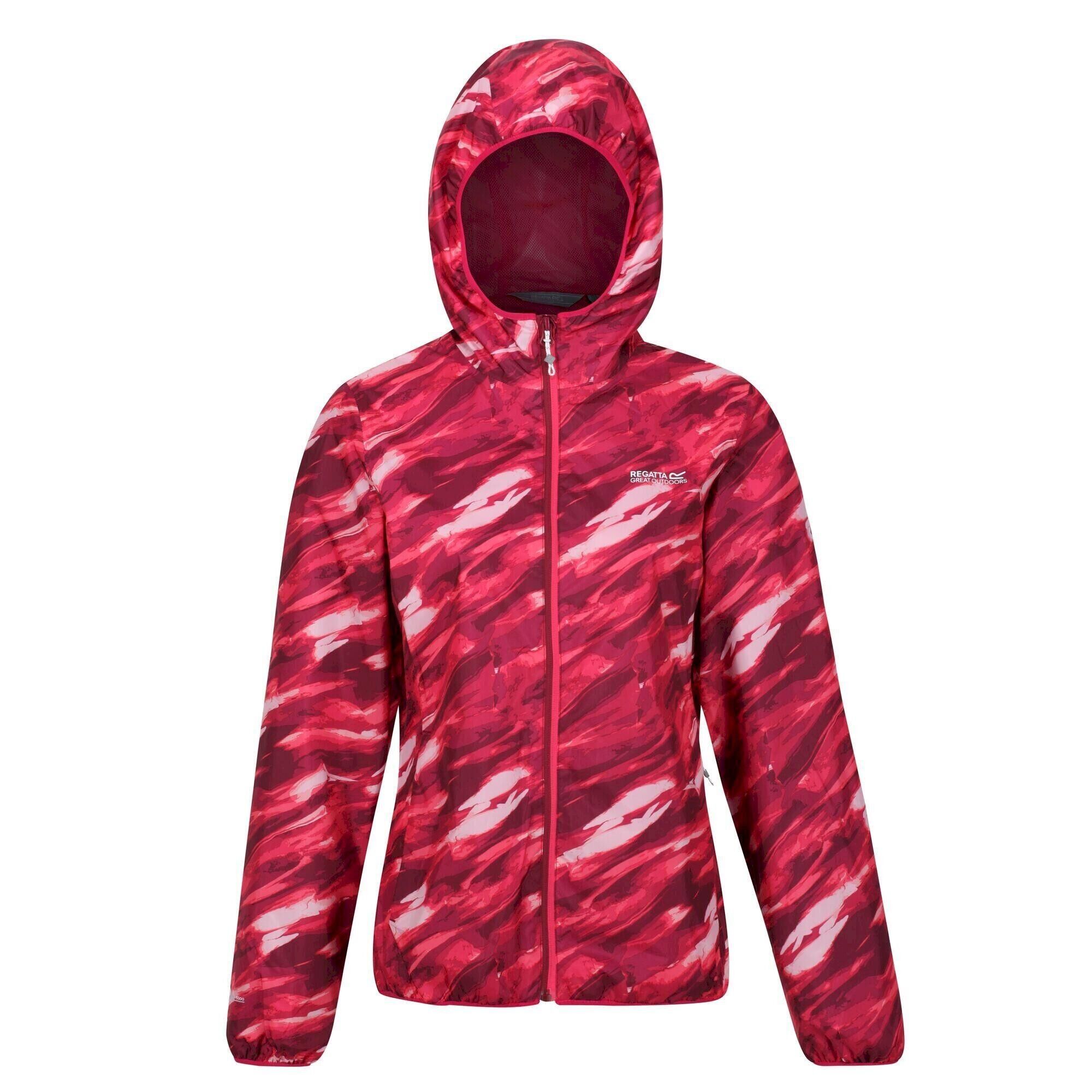 REGATTA Womens/Ladies Serenton Brush Stroke Waterproof Jacket (Wild Plum)