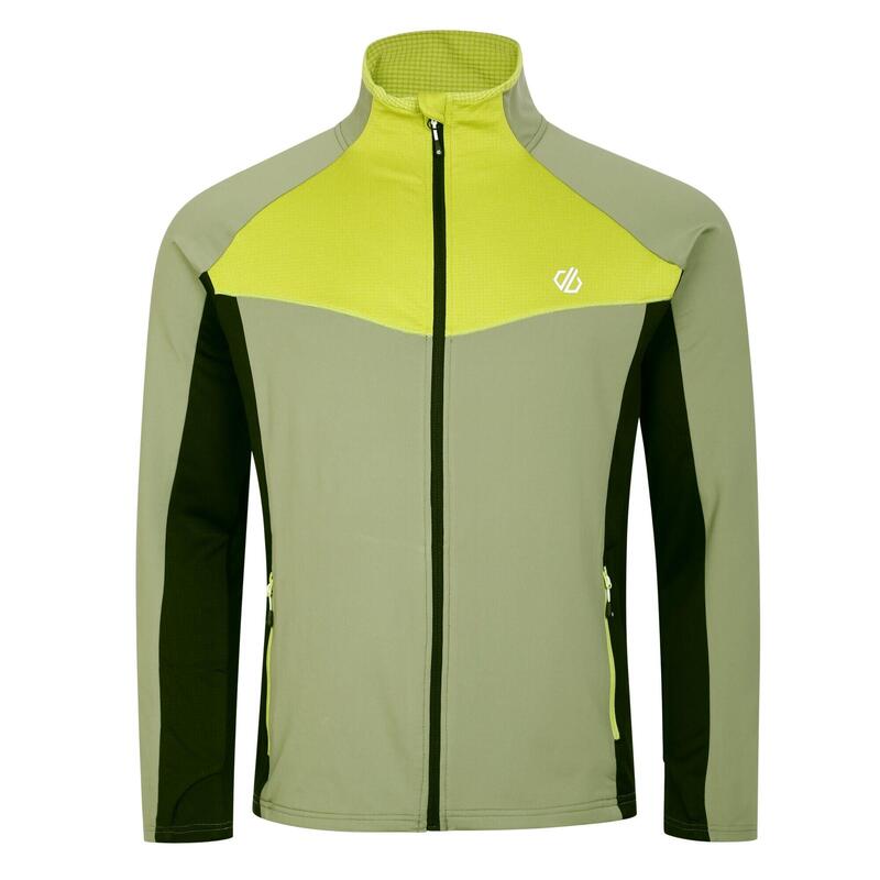 Heren Substratum Core Stretch Full Zip Midlayer (Zwart/Groen Algen/Oliegroen)