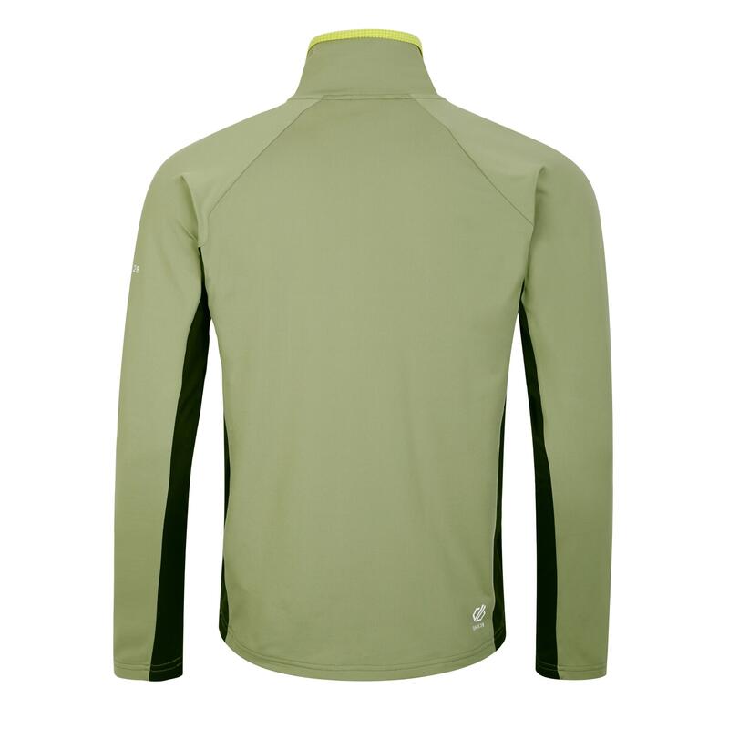 Heren Substratum Core Stretch Full Zip Midlayer (Zwart/Groen Algen/Oliegroen)