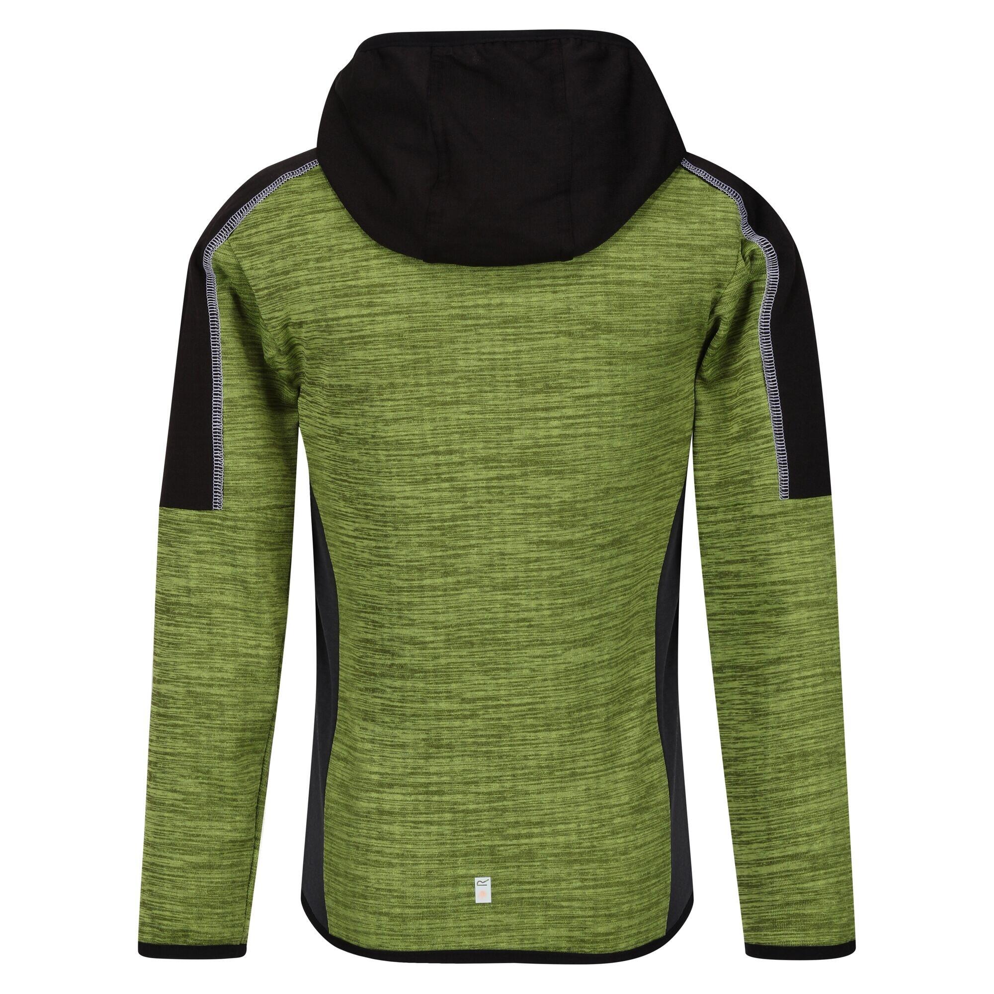 Childrens/Kids Burnton Full Zip Fleece Jacket (Green Algae/Black) 2/5