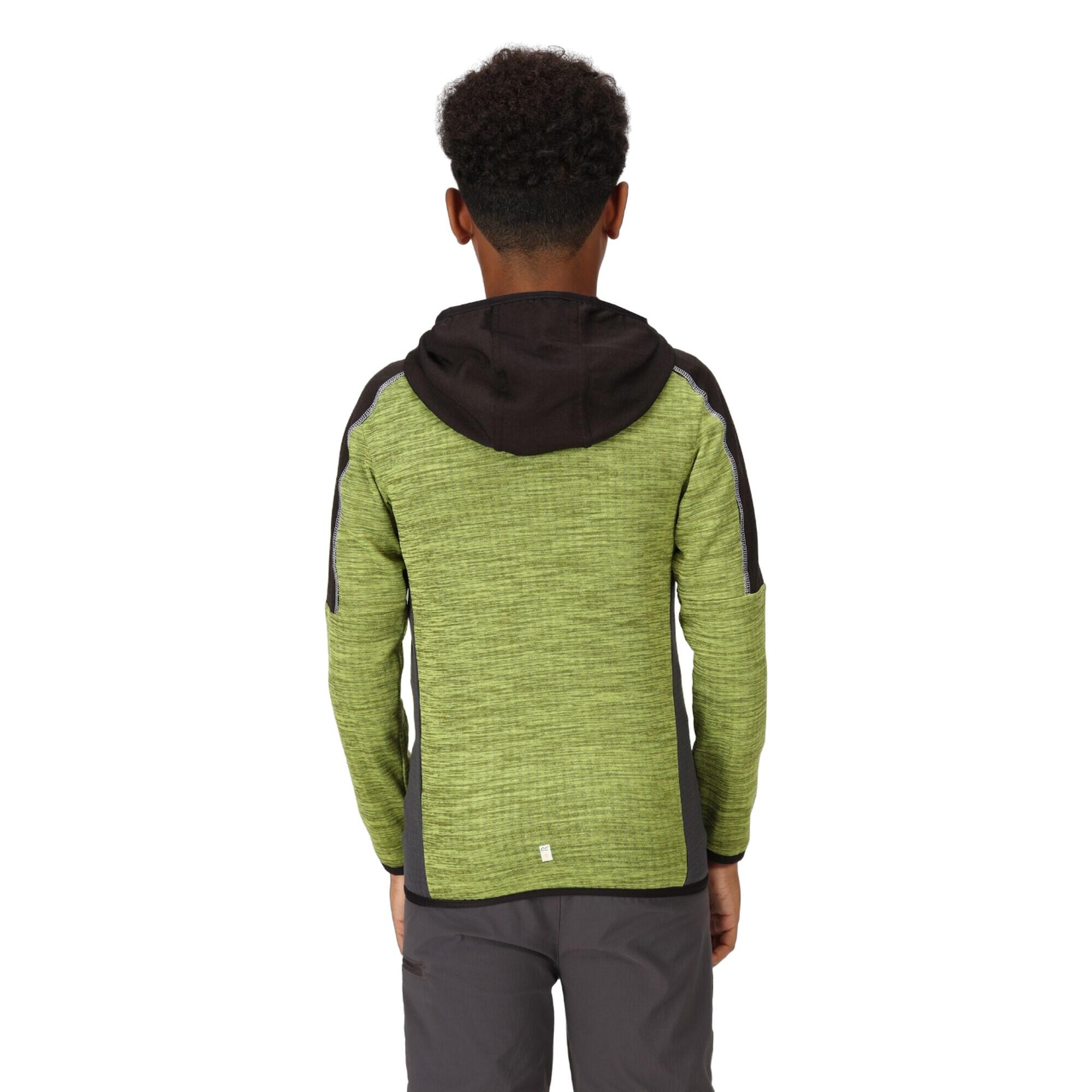 Childrens/Kids Burnton Full Zip Fleece Jacket (Green Algae/Black) 4/5