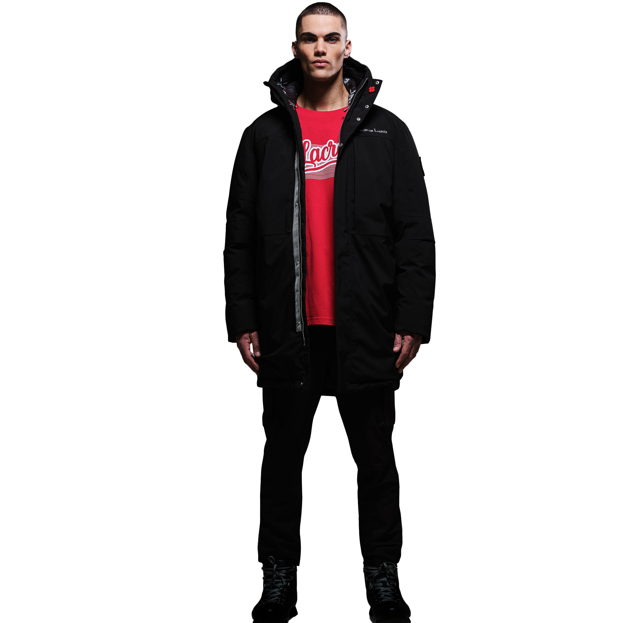 "Christian Lacroix" Jacke, wasserfest Wattiert für Herren Schwarz 4/5