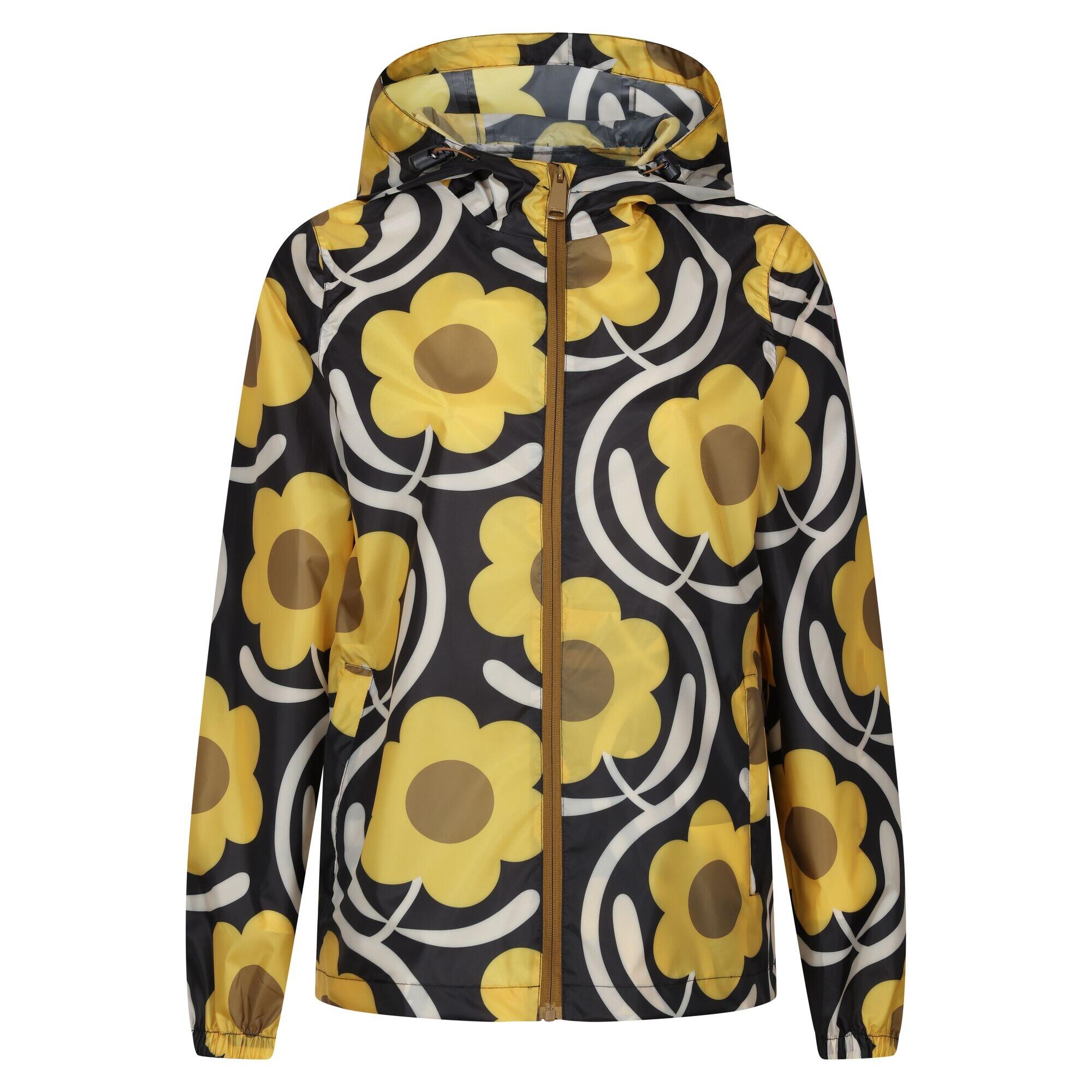 REGATTA Womens/Ladies Orla Kiely PackIt Apple Blossom Waterproof Jacket (Yellow)