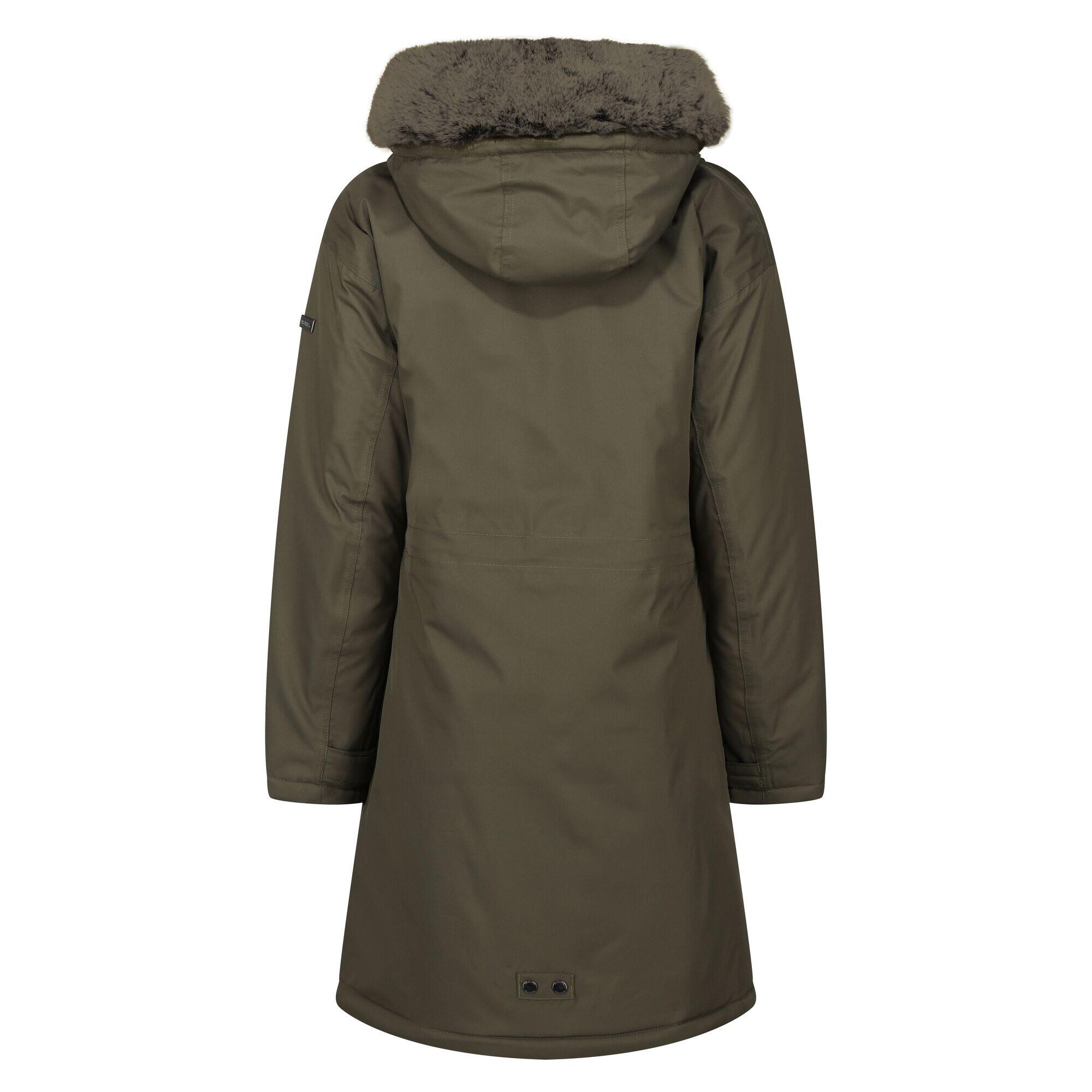 Womens/Ladies Samaria Waterproof Jacket (Dark Khaki) 2/5