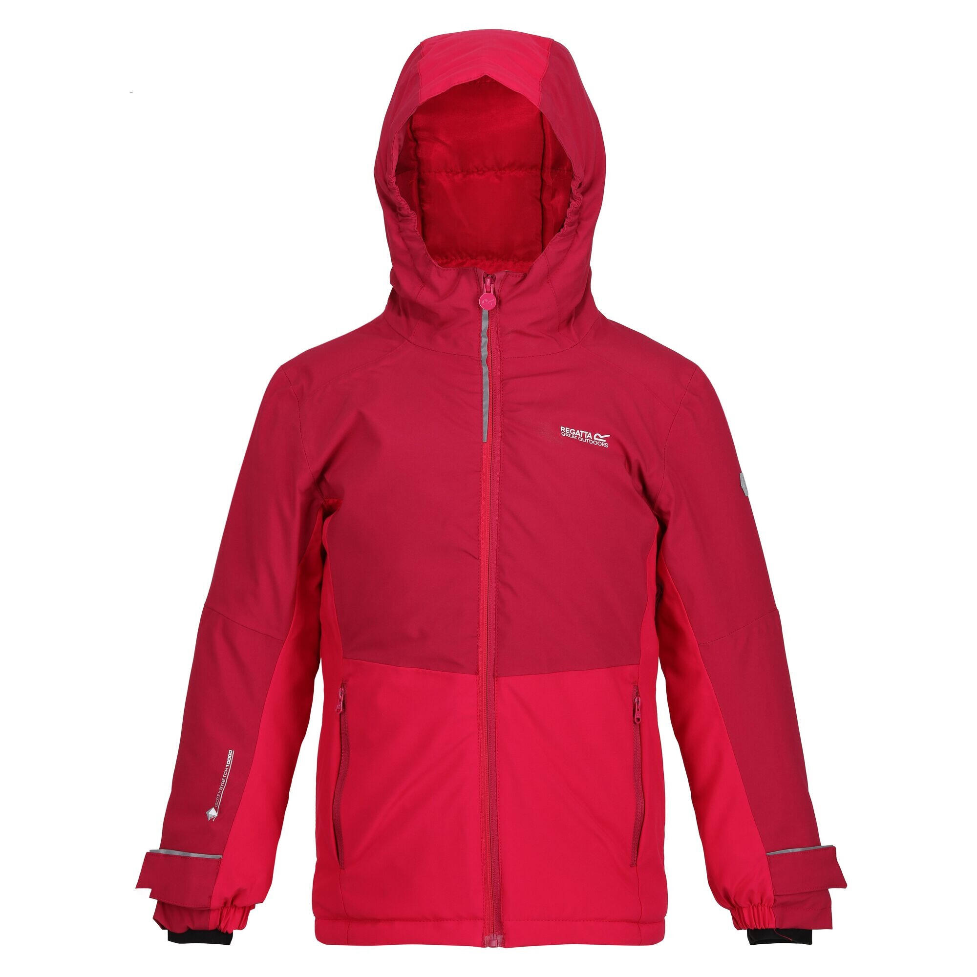 Children's HIGHTON waterproof jacket (Dark pink / Fluorescent pink)